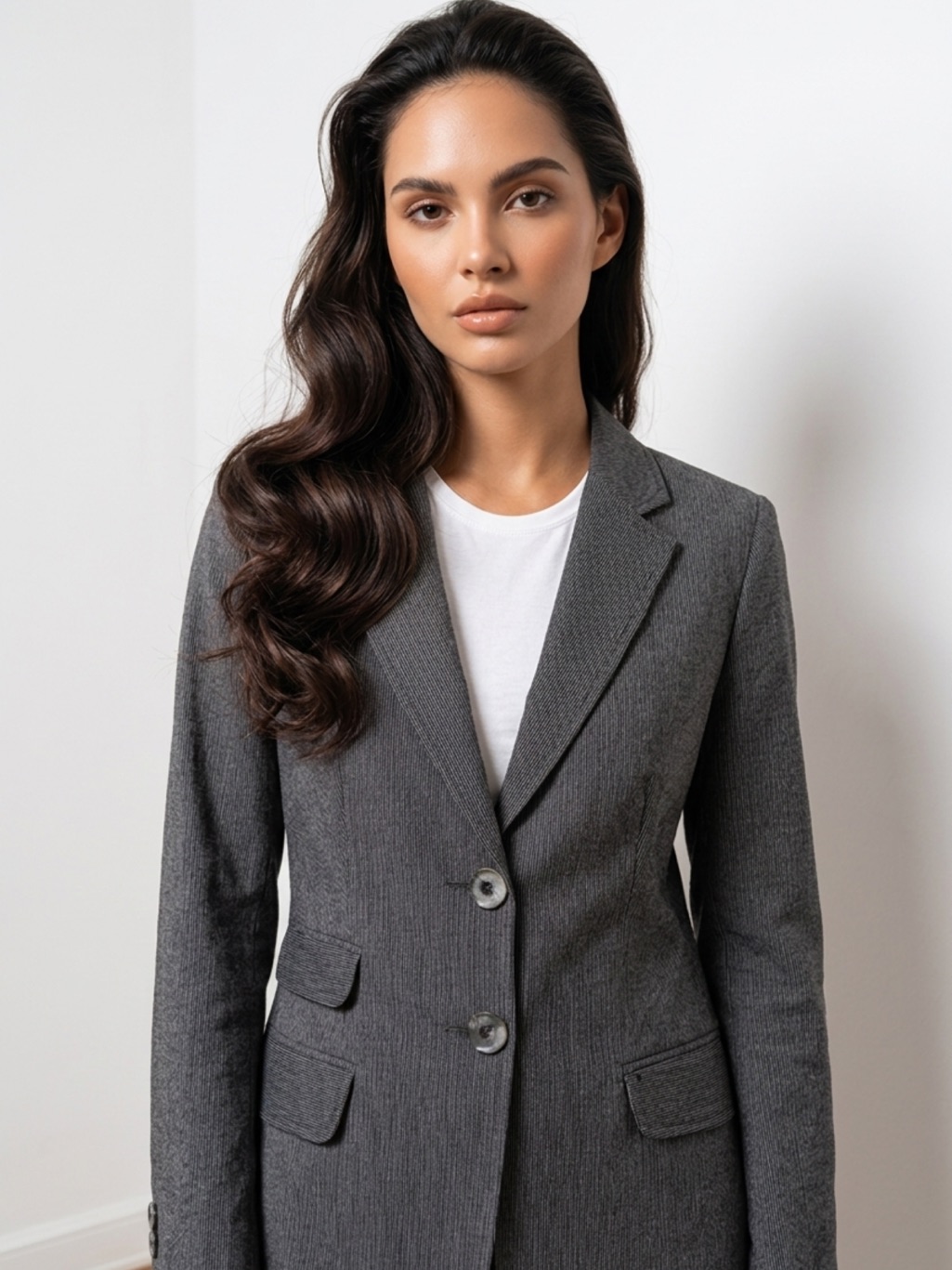 Iris Setlakwe Charcoal Pinstripe Blazer